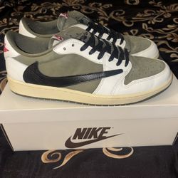 Travis Scott Jordan 1 Low Medium Olive Size 12