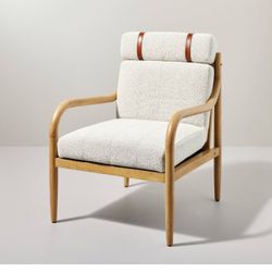 Boucle Upholstered Wood Accent Arm Chair - Oatmeal - Hearth & Hand with Magnolia