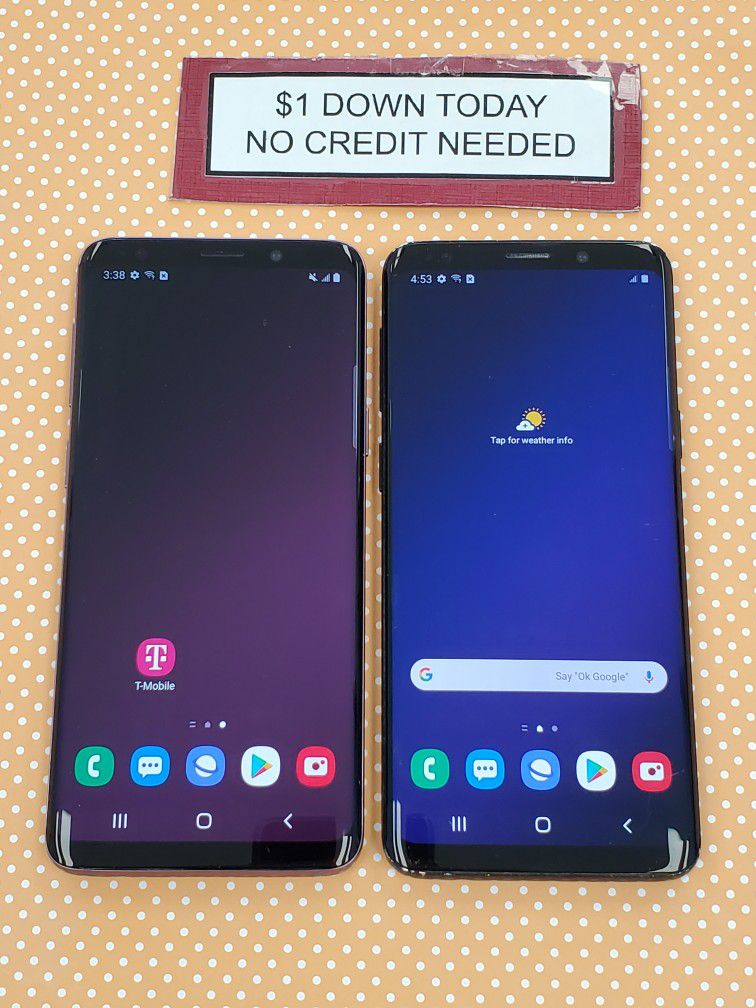 Samsung Galaxy S9 Pay $1 DOWN AVAILABLE - NO CREDIT NEEDED