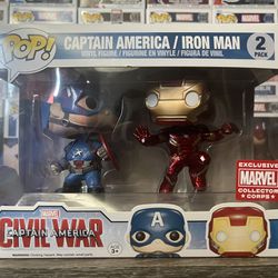 Marvel Iron Man vs Captain America Funko Pop