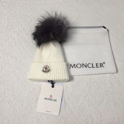 Moncler fox fur beanie for kids
