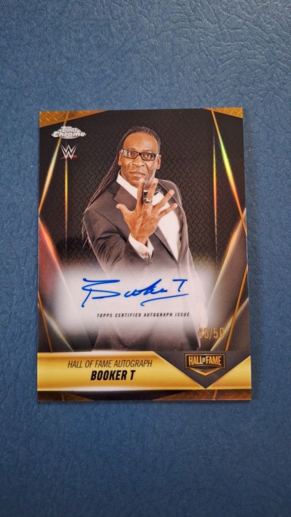 2025 WWE Topps Chrome Booker T. HoF Autograph
