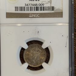 NGC MS63 1945C Newfoundland Silver Dime - Key Date Collector Coin