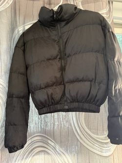 Black Cropped Puffer Jacket