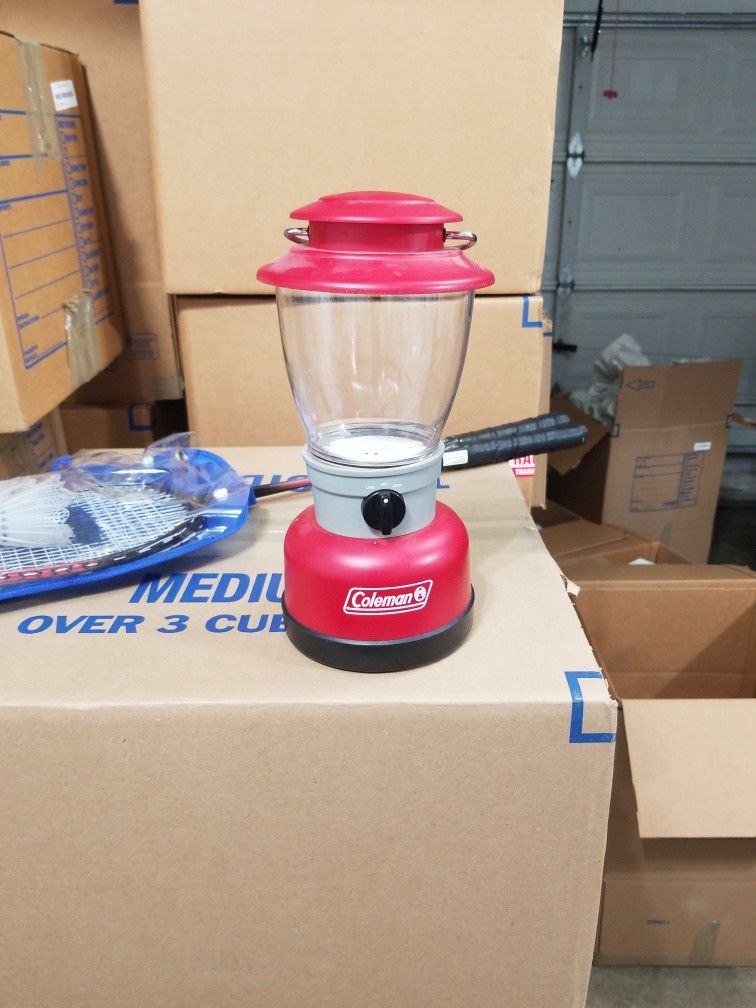 Vintage Coleman Lantern  Model 5328 Red Lantern Camping Hiking Lamp