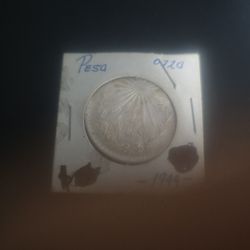 Un Peso De Plata Mex 1944