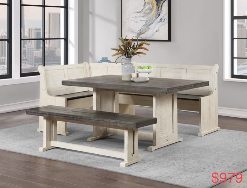 Breakfast Nook Dining Table Set 