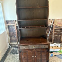 Solid Wood Ethen Allen Small Open Hutch