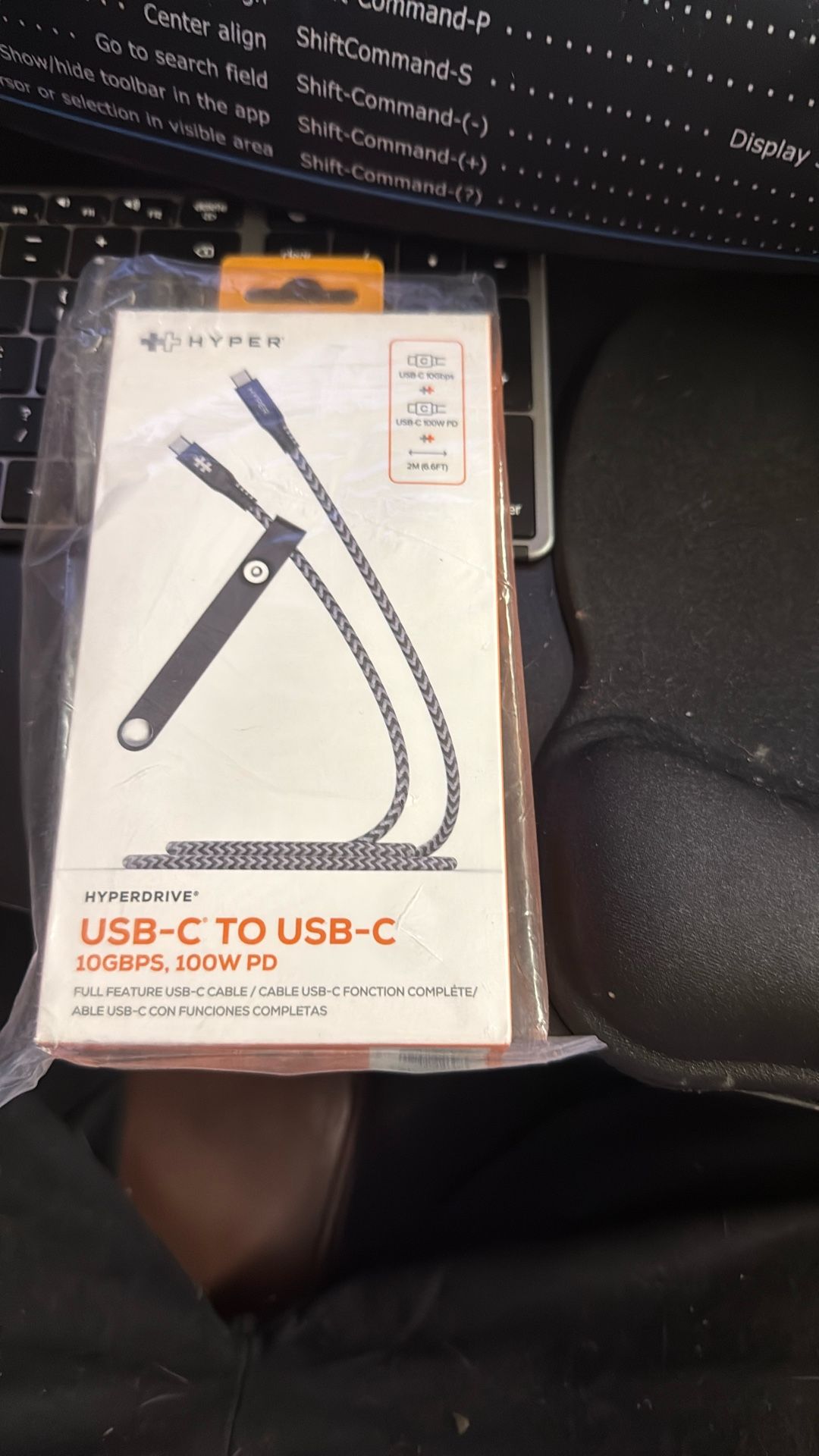 HyperDrive USB C to USB C Cable (6ft/2M) - 100W Power Delivery, 10Gbps Data Transfer, Video Output, Emark Smart Chip