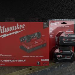 M18 Dual Rapid Charger With (2) 5.0 Batteries 
