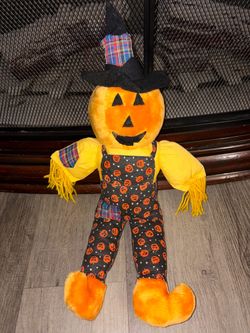 Halloween Pumpkin Scarecrow Stuffed Plush Doll
