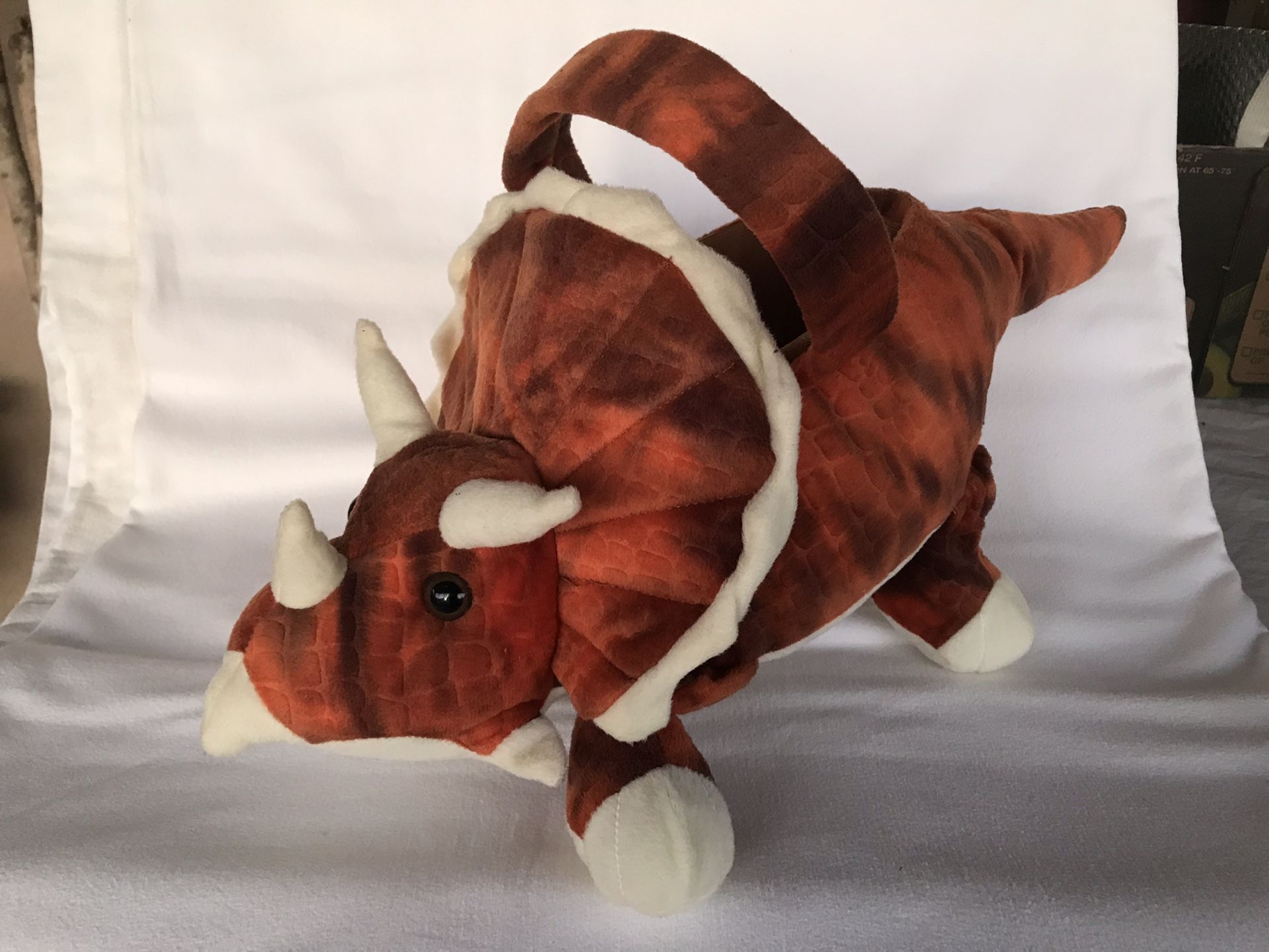 Triceratops Dinosaur, Brown Dino Basket 