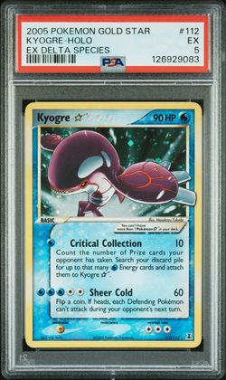 KYOGRE GOLD STAR PSA 5