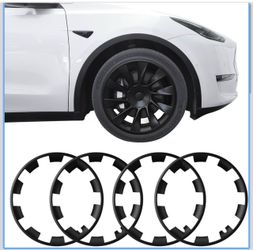 BASENOR for 2024-2020 Tesla Model Y 20 Inch Wheel Rim Protector ABS Rim Guard Rim Hubcap Cover (Proprietary Design) Car Protection Tire Trim Rings fo