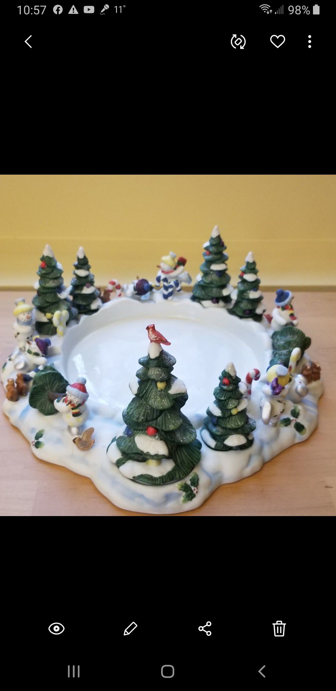 Partylite Christmas candle tray