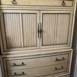 Old Wood Tv/ 2 Drawer Storage 