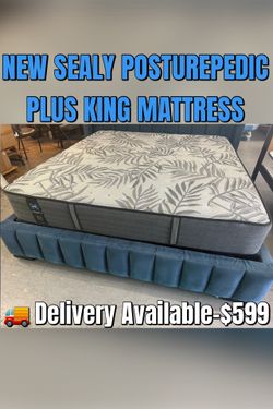 NEW SEALY POSTUREPEDIC PLUS KING MATTRESS