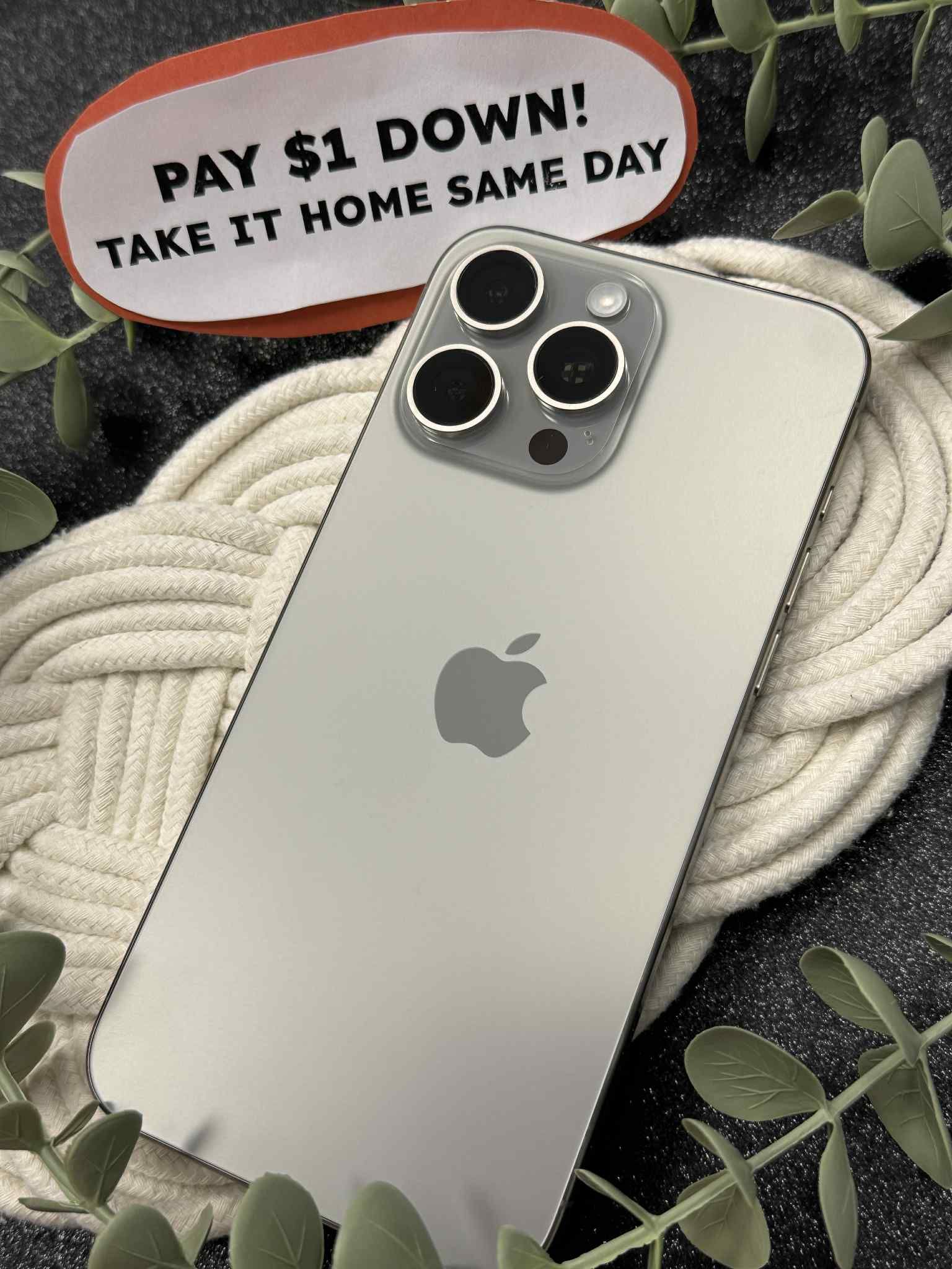 Apple iPhone 15 Pro Max - Pay $5 DOWN AVAILABLE - NO CREDIT NEEDED