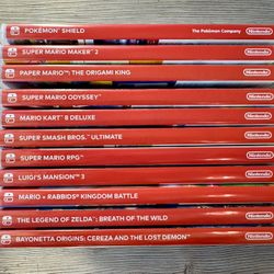 Nintendo Switch Game Lot – Mario, Zelda, Pokémon, Smash, Bayonetta – 11 Games CIB
