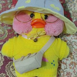 Lalafanfan Duck Cafe Mimi Plushie With Accessories
