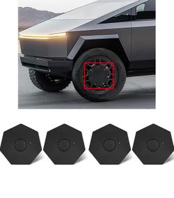 Cybertruck Wheel Center Caps, Full Coverage Wheel Center Caps for Tesla Cybertruck Accessories, Tesla Cybertruck ABS Hub Center Caps Custom Design for