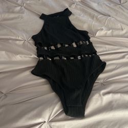 Black Unique Bodysuit 
