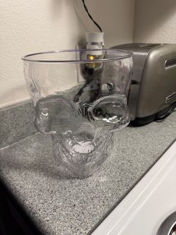 Clear Glass Skull bowl