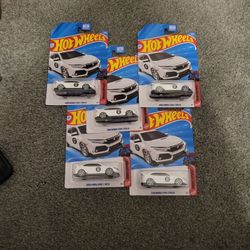 Lot Of 5 Hot Wheels 2018 Honda Civic Type R Mainlines (LATHROP PICKUP ONLY)