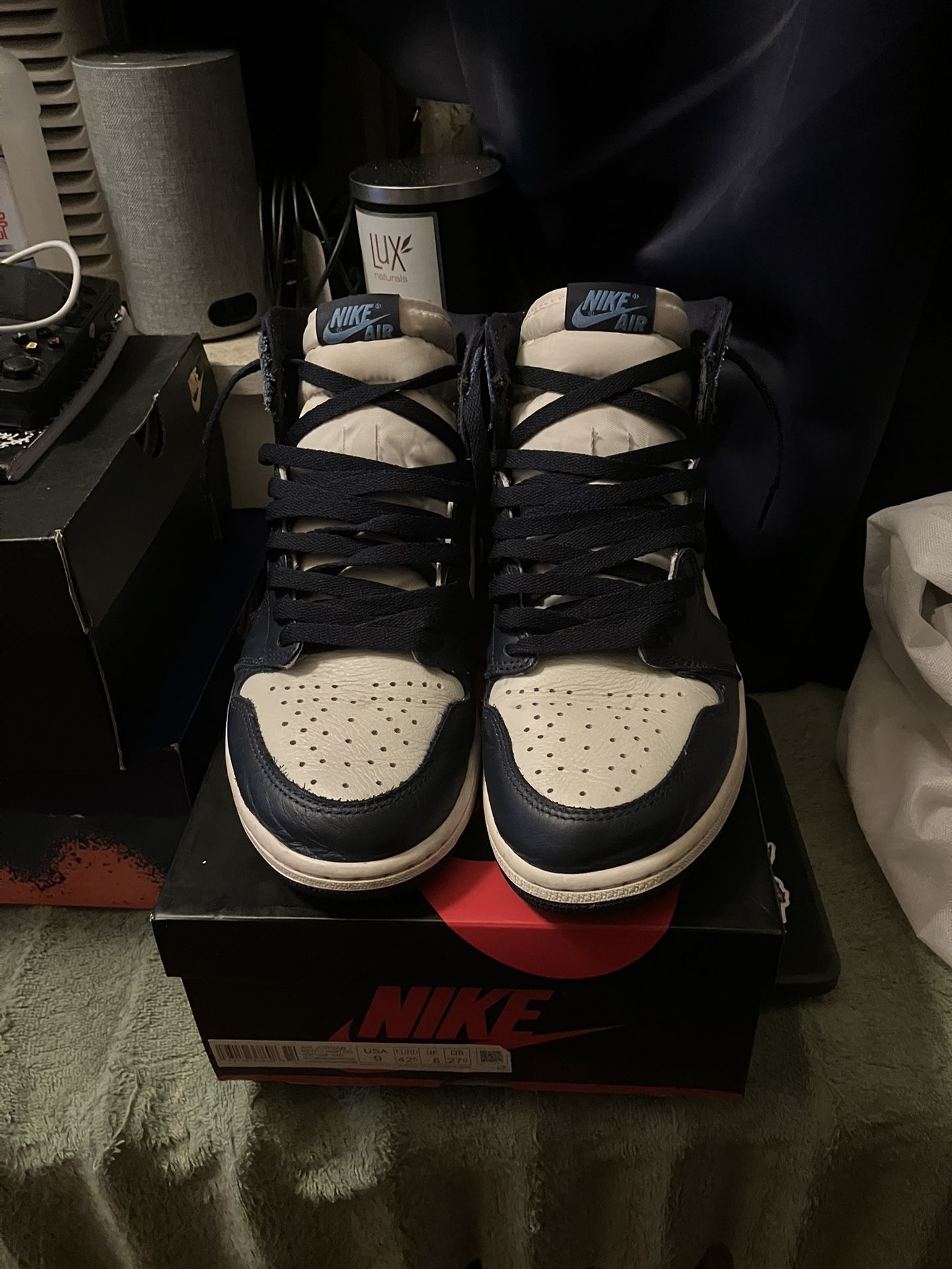 Jordan 1 Unc Obsidian Sz 9
