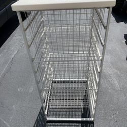 Laundry Basket Tower With Three Sliding Basket