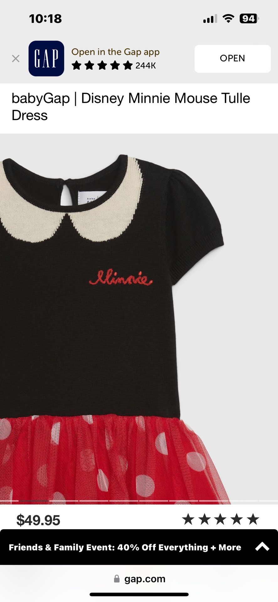 Disney Minnie Mouse Dress