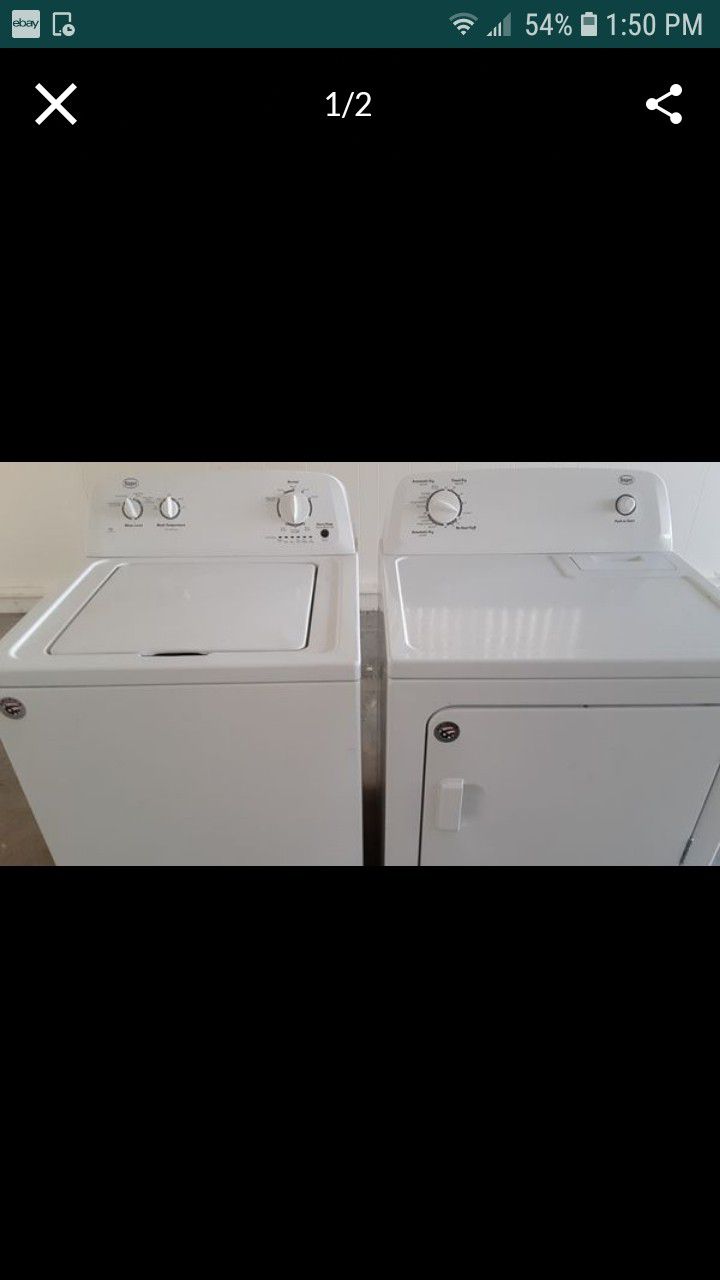Roper washer and dryer (like new)
