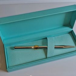 Tiffany & Co. Atlas Pen  Sterling Silver 925  Gold Vermeil  Made in Germany