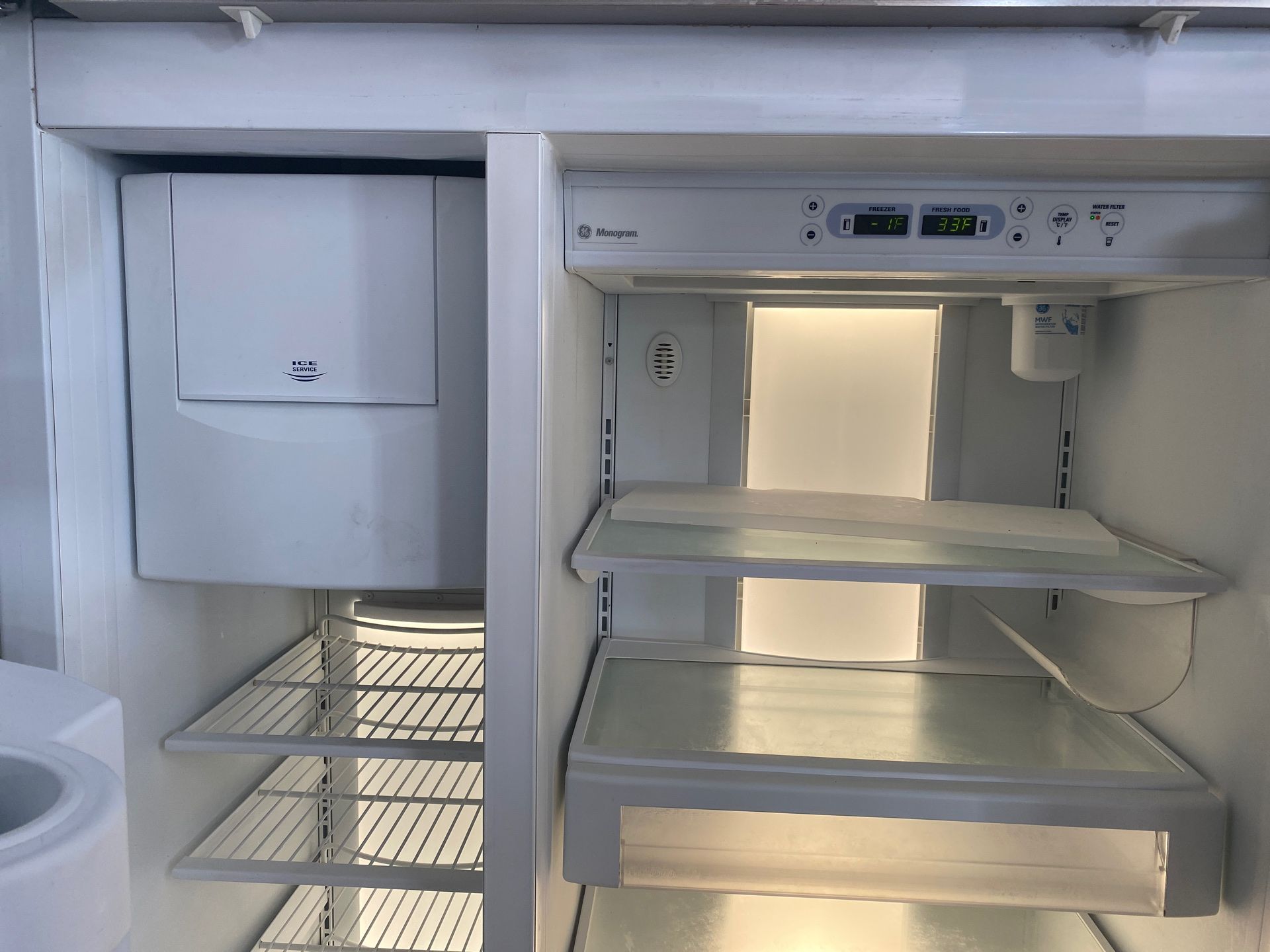 GE monagram 42” built in refrigerator stainless steel