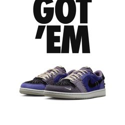 Jordan 1 Low Vudu OG alternate 9 1/2 And 8