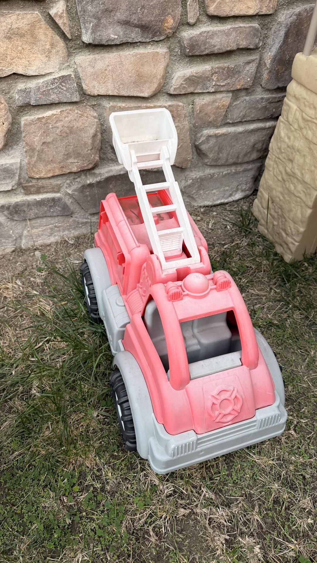 American Plastic Toys Gigantic Fire Truck Toy for Indoor & Outdoor Play, Ages 2+