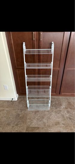 White Metal Wire Over-the-Door Rack