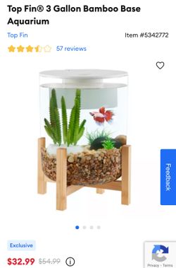 Bamboo Base Fish Tank