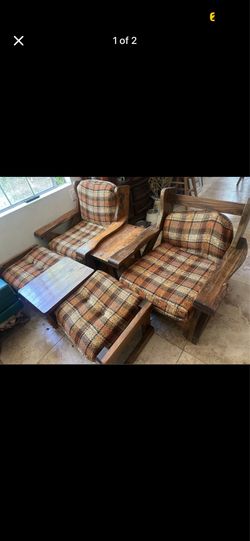 Rustic wood seating