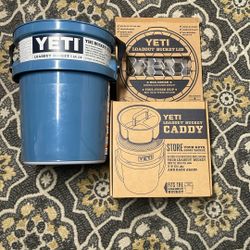 Yeti 5 Gallon Bucket with bucket Lid and Caddy ( Brand new )