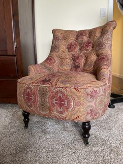 Beautiful Accent Chair On Casters 