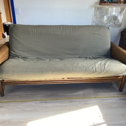 Teak Futon Couch Queen Size