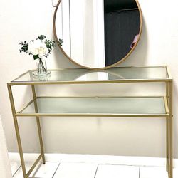 Glass Console + Mirror
