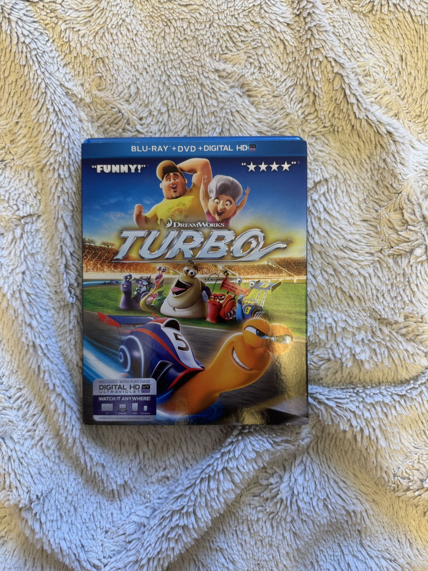 Turbo (Blu-ray/DVD, 2013, 2-Disc Set, Includes Digital Copy) with Slipcover.