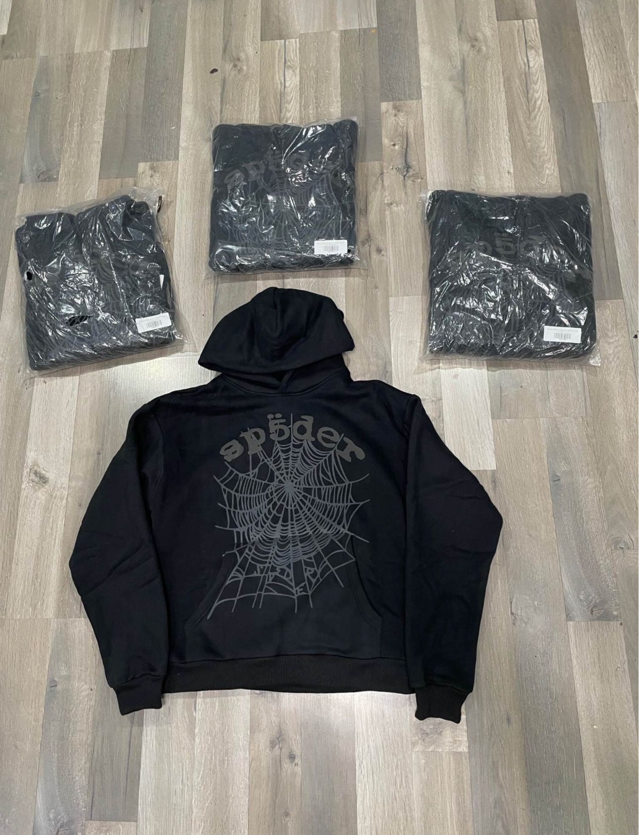 Black On Black Spider Hoodie