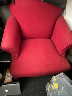 Red lounge chair