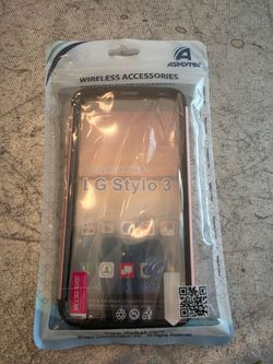 LG stylos 3 phone case metallic, shimmering pink
