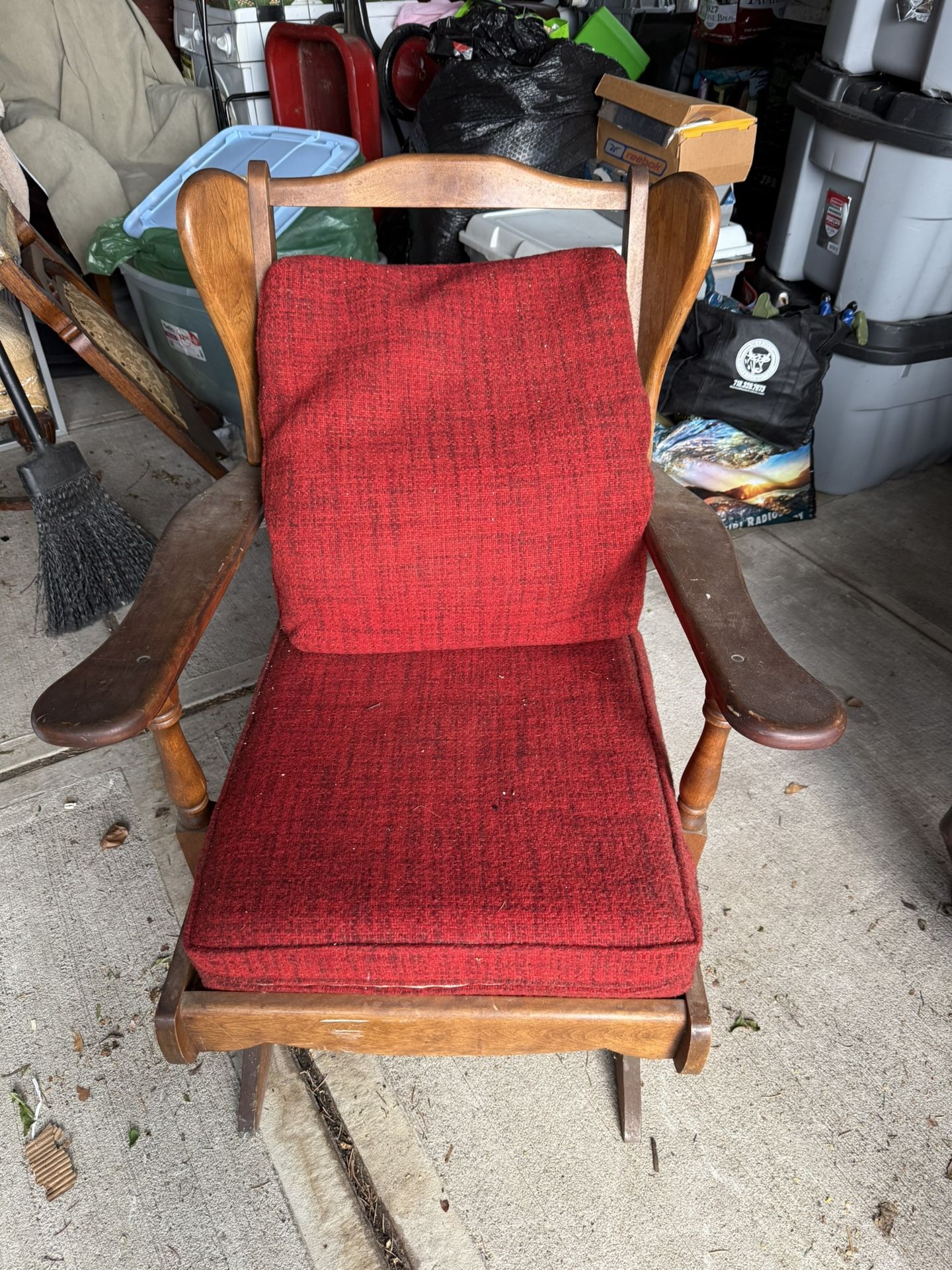Freeeee Vintage Danish Rocking Chair Cushions Horse Hair