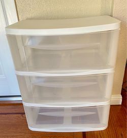 3-Drawer Plastic Storage Cart