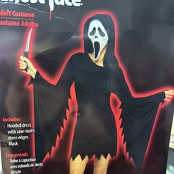 New, Women’s Fun World Ghost Face Costume Size S/M 
